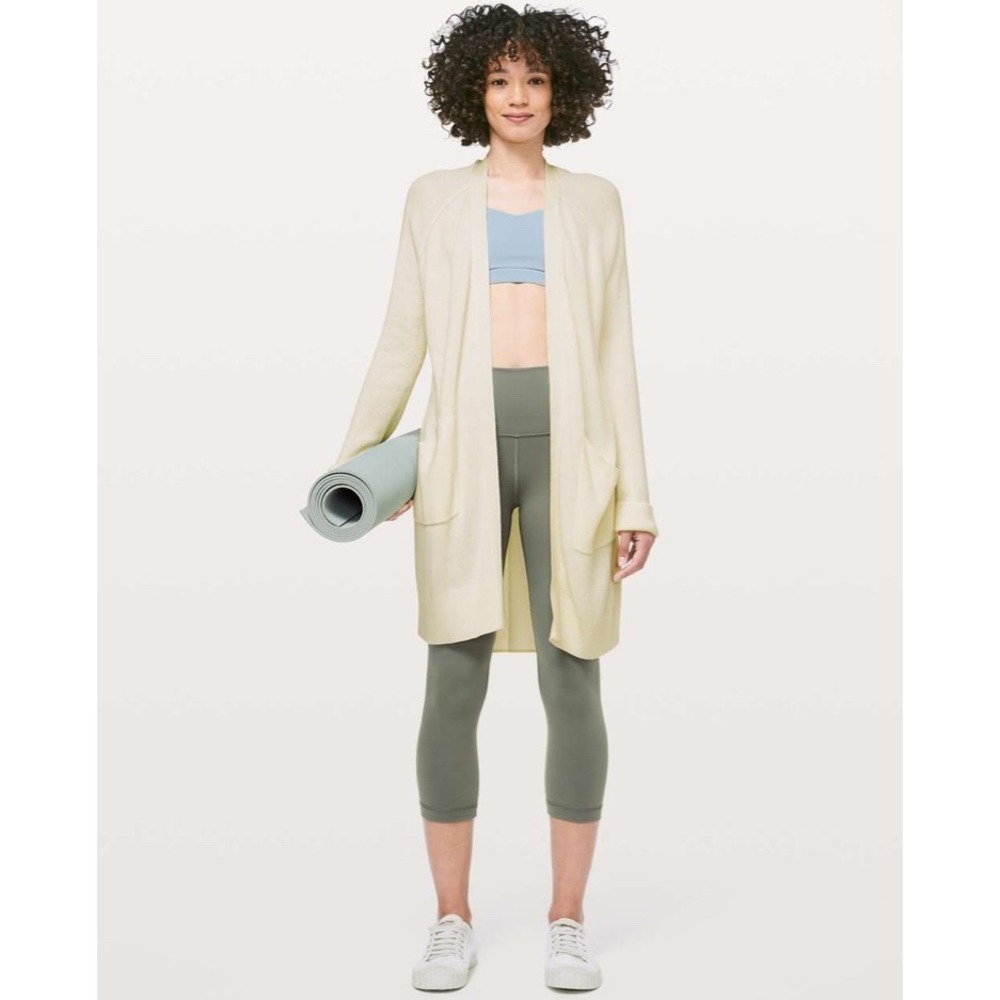 Lululemon Still At Ease Wrap Sz 12 cardigan comfy preppy yoga